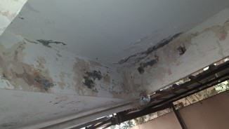 Finished terrace with person walking on it